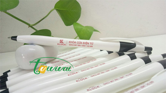 Bút bi nhựa quà tặng in logo–khách hàng KHÓA ĐIỆN TỬ KLOCK
