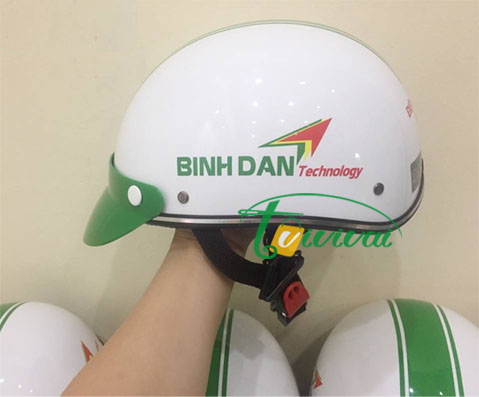 Mũ bảo hiểm quảng cáo – khách hàng BÌNH DÂN TECHNOLOGY