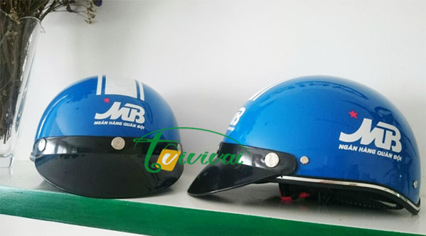 Mũ bảo hiểm quảng cáo – khách hàng MB BANK