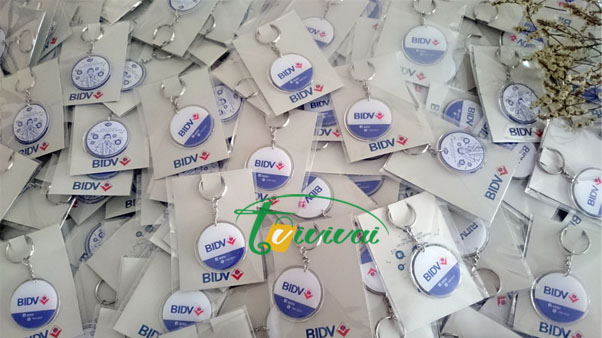Móc khóa mica dẻo - khách hàng BIDV