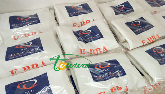 Ba lô rút dây vải bố quà tặng-VIỆN QUẢN TRỊ KINH DOANH NEU