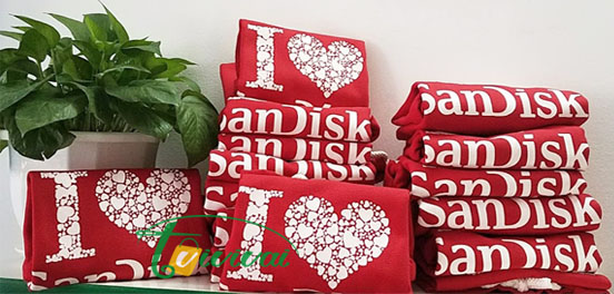 Ba lô rút dây vải bố quà tặng-khách hàng SANDISK