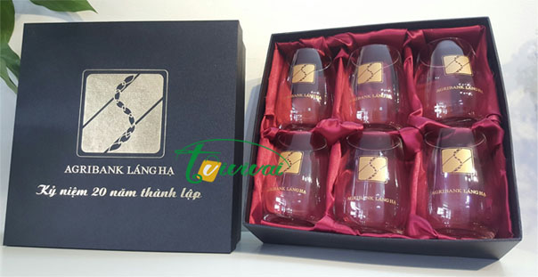 Bộ 6 ly thủy tinh cao cấp-khách hàng AGRIBANK Láng Hạ