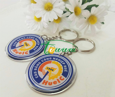 Móc khóa tròn mica dẻo – CAO ĐẲNG CÔNG NGHIỆP HUẾ