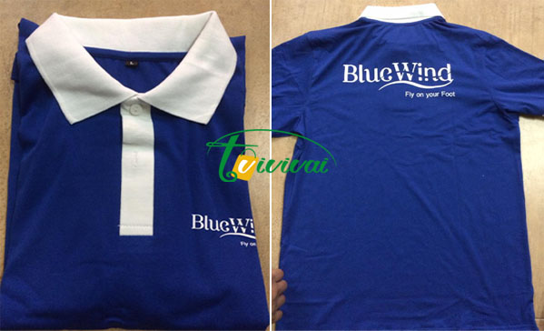 Đồng phục nhân viên áo phông cổ bẻ – khách hàng BLUE WINE