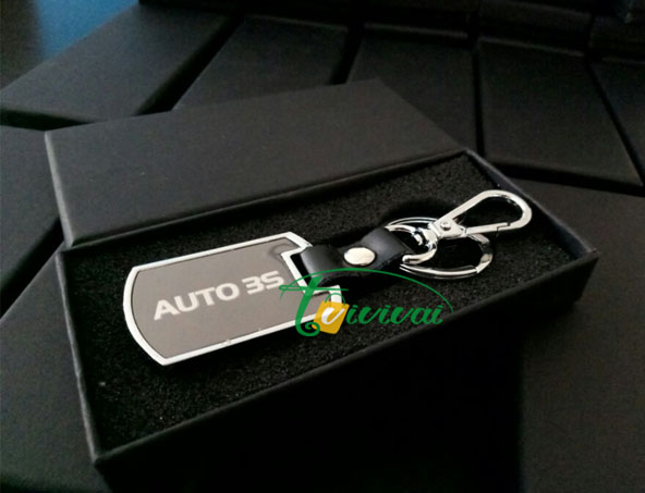 Móc khóa kim loại phối da cao cấp- Khách hàng AUTO 3S