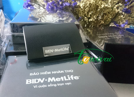 Hộp đựng namecard da cao cấp-khách hàng BIDV METLIFE