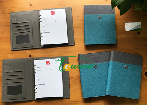 Sổ gáy còng bìa da cao cấp-khách hàng VN LIGHTING