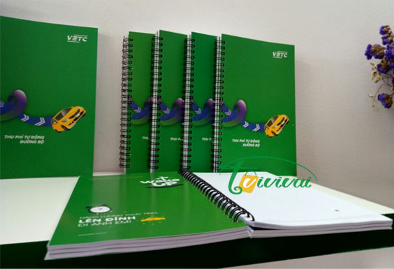 Sổ quà tặng lò xo-khách hàng Trạm Thu Phí Đường Bộ VETC