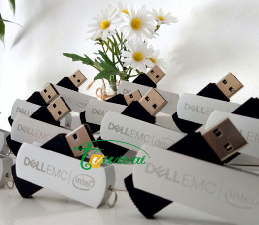 USB xoay Kim loại quà tặng cao cấp-khách hàng DELL/EMC