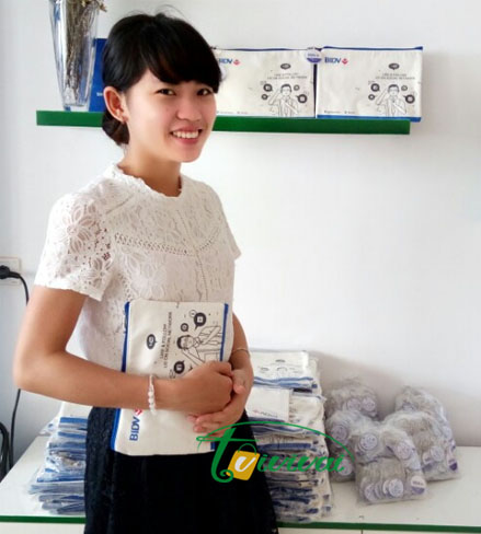 Ví vải bố 1 lớp quà tặng - khách hàng NGÂN HÀNG BIDV