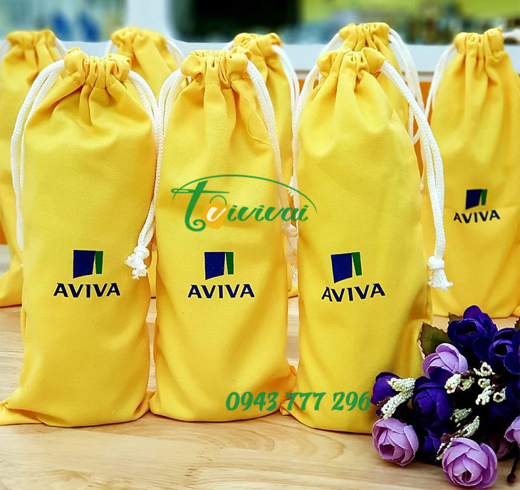 Túi vải bố rút dây quà tặng – khách hàng VIETIN AVIVA