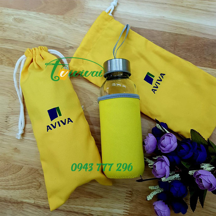 Túi vải bố rút dây quà tặng – khách hàng VIETIN AVIVA