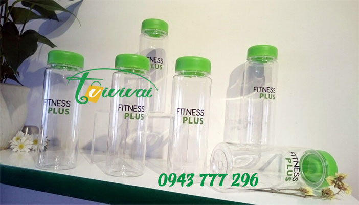 Bình nước quà tặng nắp xanh – khách hàng FITNESS PLUS