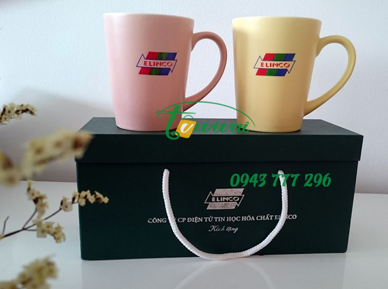 Quà tặng Cốc sứ Pastel – khách hàng ĐIỆN TỬ TIN HỌC HÓA CHẤT ELINCO