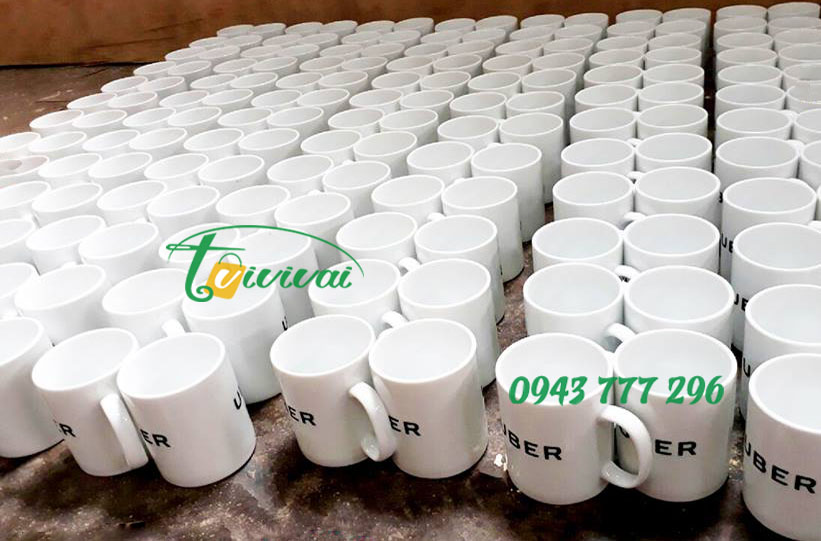 CỐC SỨ QUÀ TẶNG in logo - khách hàng UBER VIỆT NAM