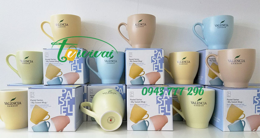 Quà tặng Cốc sứ Pastel cao cấp - khách hàng VALENCIA GARDEN