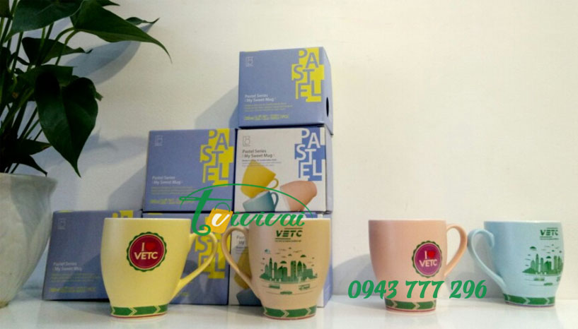 Cốc sứ Hàn Quốc cao cấp quà tặng – khách hàng VETC