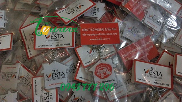 Móc khóa quà tặng mica – khách hàng CÔNG TY HẢI PHÁT