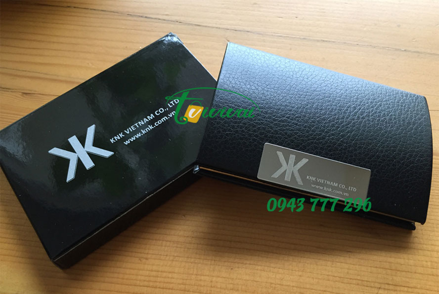 Hộp namecard kim loại phối da quà tặng cao cấp – khách hàng KNK VIỆT NAM