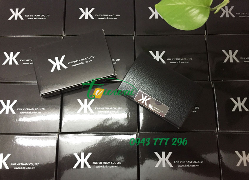 Hộp namecard kim loại phối da quà tặng cao cấp – khách hàng KNK VIỆT NAM