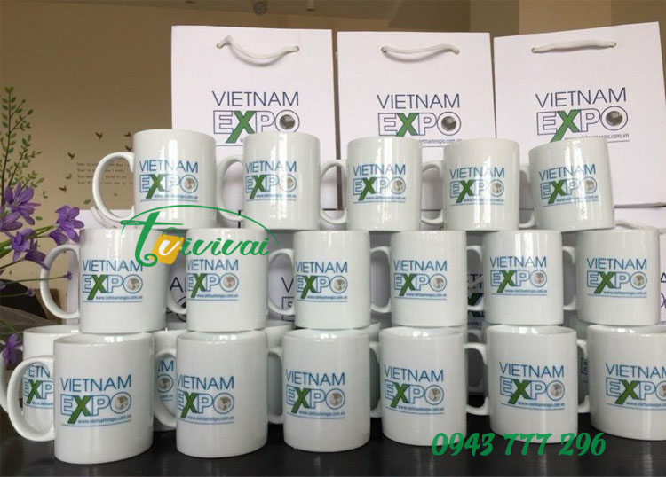 Cốc sứ quà tặng - khách hàng VIỆT NAM EXPO