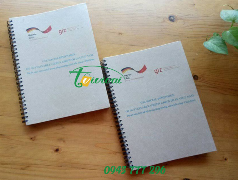 Sổ lò xo A5 quà tặng bìa Kraft – TỔ CHỨC HỢP TÁC PHÁT TRIỂN ĐỨC – GIZ
