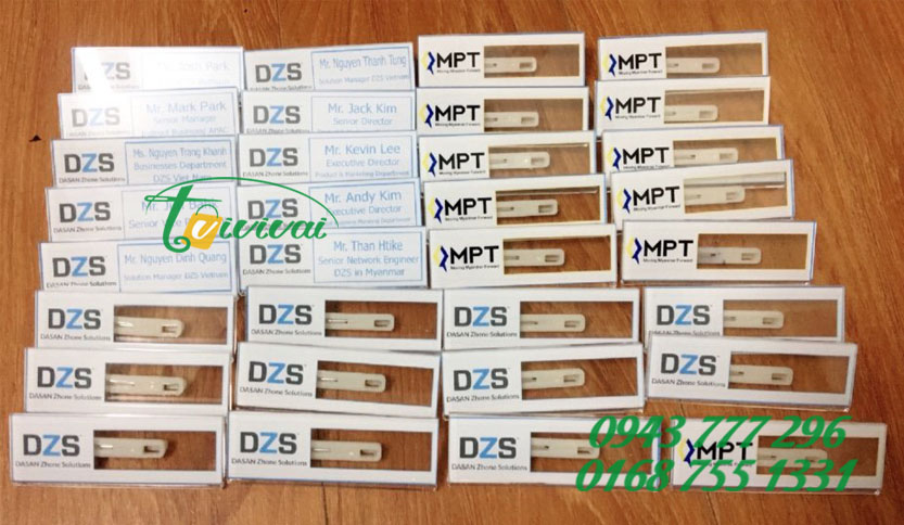 Biển tên nhân viên gài áo - DASAN Zhone Solutions DZS VIỆT NAM