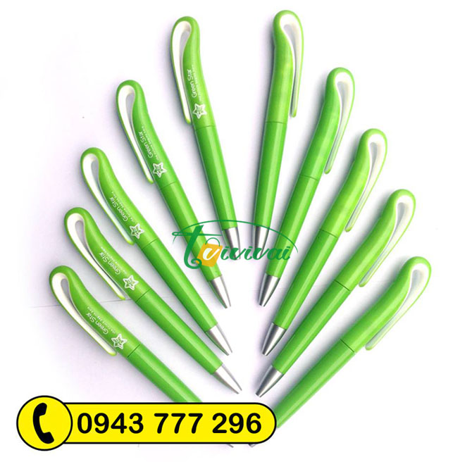 Bút bi nhựa quà tặng - khách hàng GREEN STAR