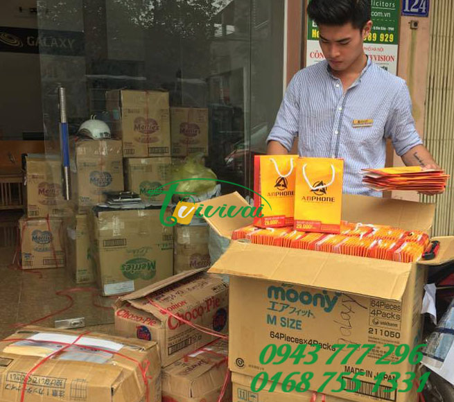 Túi giấy quảng cáo in thương hiệu – khách hàng AN PHONE STORE