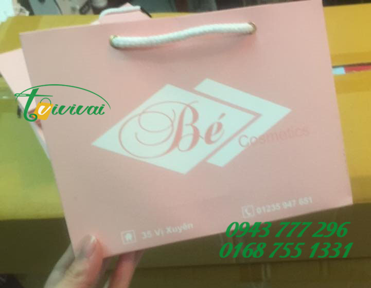 Túi giấy thương hiệu – khách hàng SHOP MỸ PHẨM BÉ COSMETICS