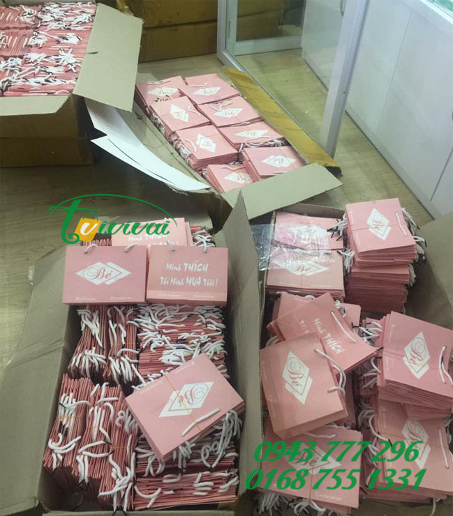 Túi giấy thương hiệu - khách hàng SHOP MỸ PHẨM BÉ COSMETICS