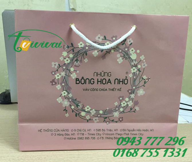 Túi giấy in thương hiệu – CHUỖI SHOP TT NHỮNG BÔNG HOA NHỎ