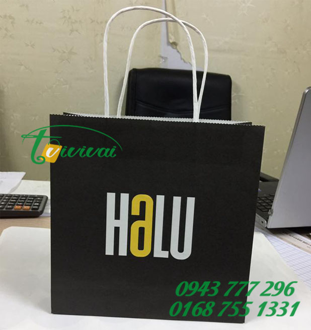 Túi giấy in quảng cáo – SHOP THỜI TRANG XUẤT KHẨU HALU