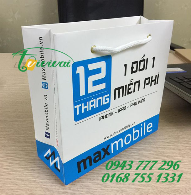Túi giấy thương hiệu – HỆ THỐNG BÁN LẺ ĐIỆN THOẠI MAXMOBILE