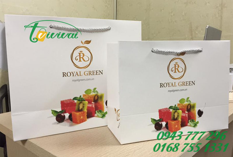 Túi giấy thương hiệu – CỬA HÀNG TRÁI CÂY ROYAL GREEN