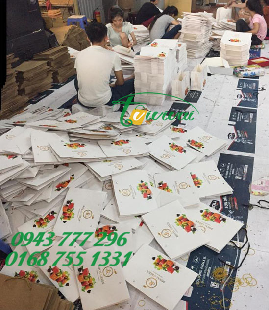 Túi giấy thương hiệu - CỬA HÀNG TRÁI CÂY ROYAL GREEN