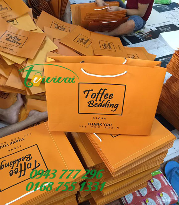Túi giấy in thương hiệu – CỬA HÀNG Toffee Bedding Store