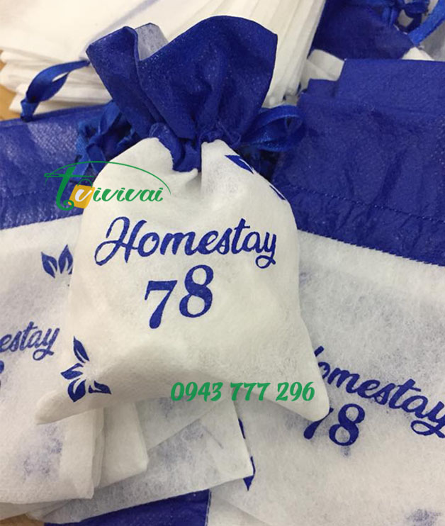 Túi vải không dệt dây rút – khách hàng HOMESTAY 78