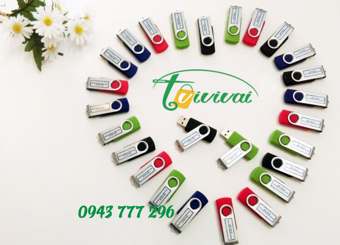 USB Kim loại xoay in logo phối nhiều màu – ĐSQ ÁC-HEN-TI-NA VIỆT NAM