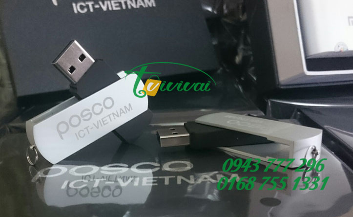 USB KIM LOẠI XOAY KHẮC LOGO – KHÁCH HÀNG CTY POSCO ICT VIỆT NAM