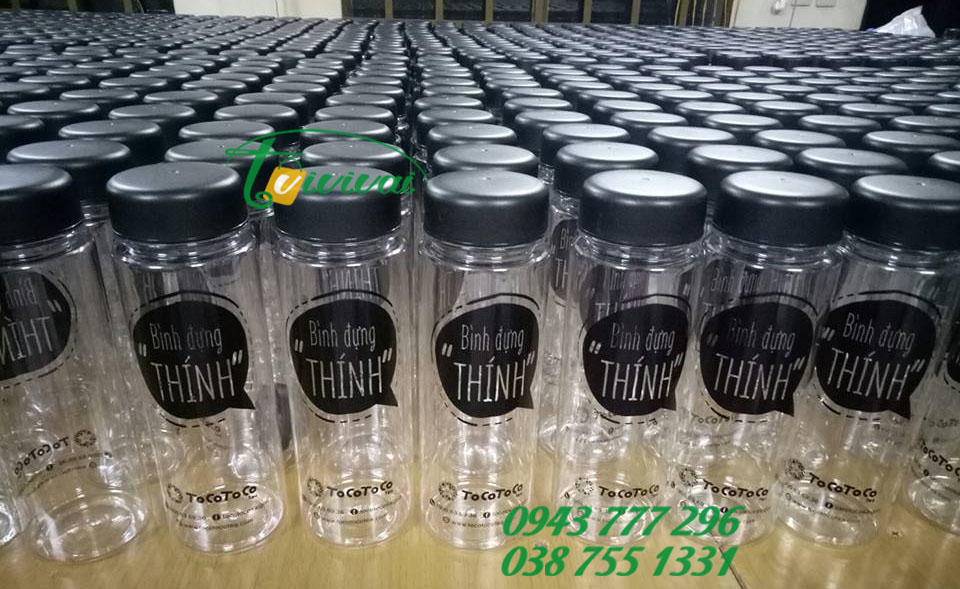 Bình nước kèm túi vải quà tặng - Khách hàng trà sữa TOCOTOCO