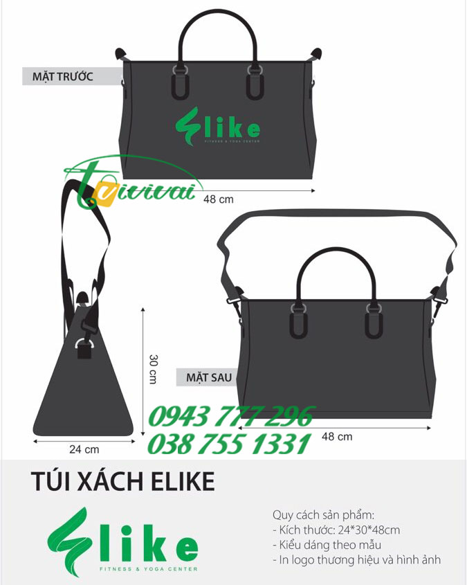 Túi xách tập gym quà tặng - TRUNG TÂM ELIKE GYM