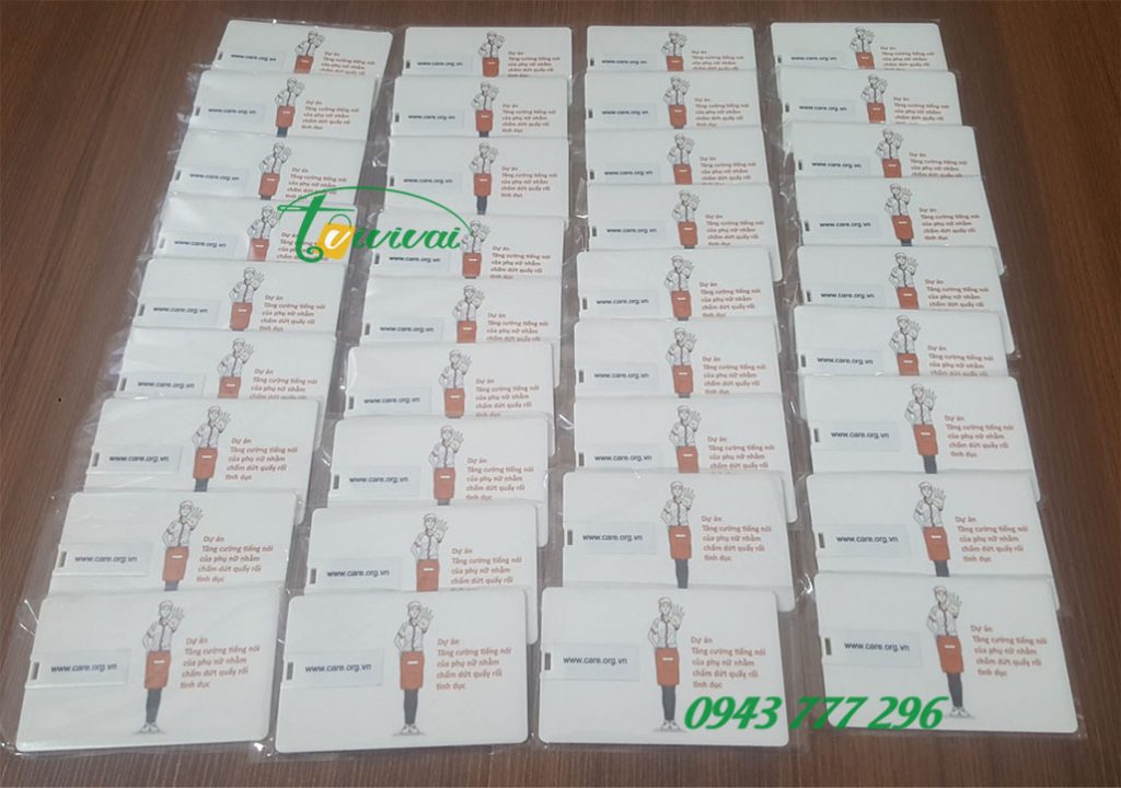 USB Quà Tặng dạng Namecard – KH Tổ Chức Care Tại Việt Nam